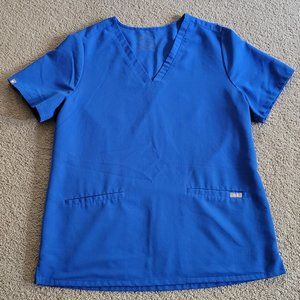 Figs Zamora jogger and Casma top set Royal Blue